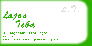 lajos tiba business card